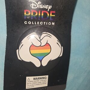 Disney Pride Collection Pin with Rainbow Heart Design